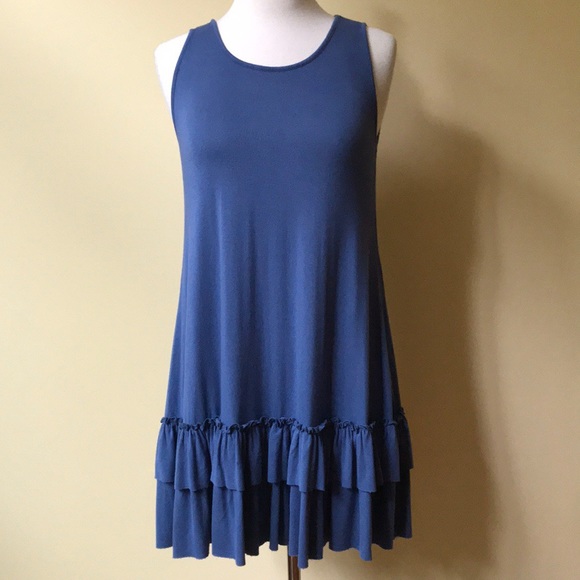 S Brand Sleeveless Ruffle Bottom Babydoll Dress - Picture 1 of 8